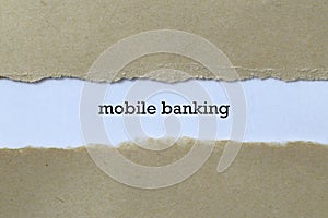 Mobile banking on white paper