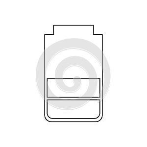 Mobile battery power line icon