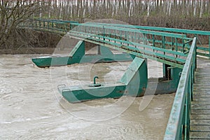 Mobile bridge over the river