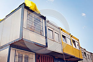 Mobile building in industrial site or office container