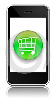 Mobile with buy button inside