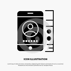 mobile, Cell, Service, Phone Solid Black Glyph Icon