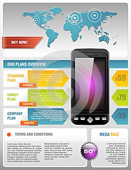 Mobile Cell Smart Phone Telecom Provider Flyer photo