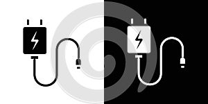 Mobile charger icon Isolated flat vector in outline