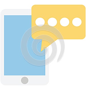 Mobile chat, bubble isolated which can be easily edit or modified