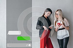 mobile chat internet communication women texting