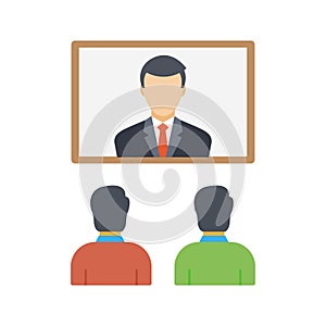Mobile collaboration Color Vector Icon which can easily modify or edit