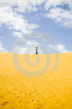 Mobile communication base station in the desert