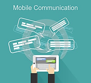 Mobile communication illustration.