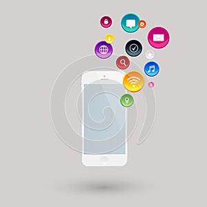 Mobile communication by smart phone apps