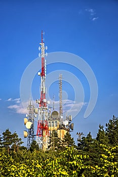 Mobile communication towers for mobile communications and the