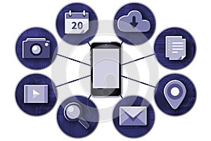 Mobile conectivity illustration