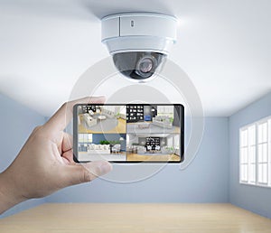 Mobile connect with home security camera