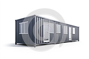 Mobile container office unit at construction site