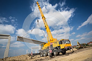 Mobile crane photo