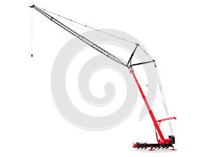 Mobile crane isolated over white background