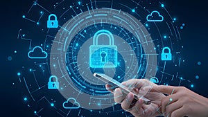 Mobile Cybersecurity and Data Protection Concept