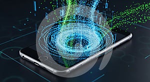 Mobile Data Flow and Digital Vortex Concept