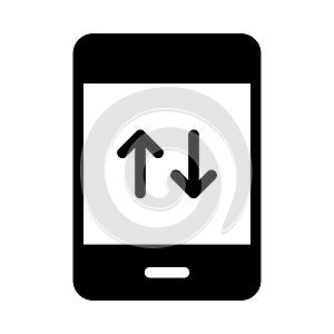 Mobile data vector glyph flat  icon