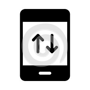 Mobile data vector glyph flat icon