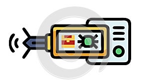 Mobile Device with Network Connectivity Vector, vector design Generative AI