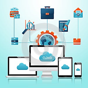 Mobile Devices Infographics vector design illustration