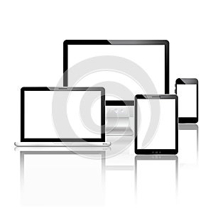 Mobile devices set vector design illustration