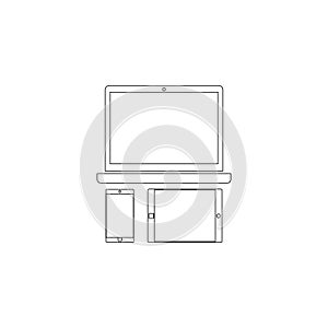 Mobile devices. flat vector icon