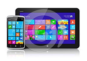 Mobile devices with touchscreen interface