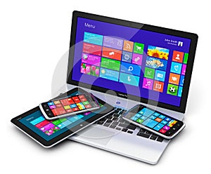Mobile devices with touchscreen interface