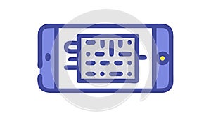 Mobile Digital Interface. Smartphone and Abstract Data Display. vector design Generative AI