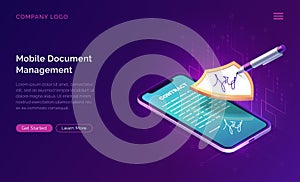 Mobile document manager business concept