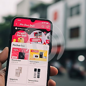 Mobile E-commerce App Displaying Discounts