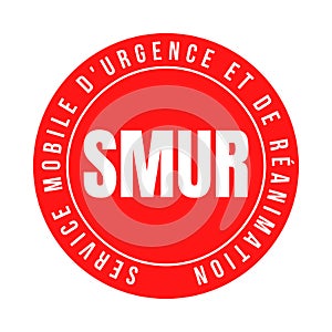 Mobile emergency and resuscitation service symbol in France