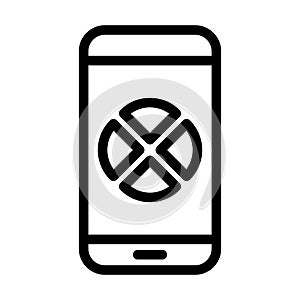 mobile Filtering Vector Thick Line Icon For Personal And Commercial Use