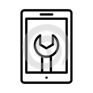 Mobile fixing Isolated Vector icon which can easily modify or edit