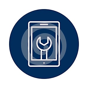 Mobile fixing Isolated Vector icon which can easily modify or edit