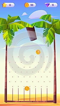 Mobile game app background, application interface