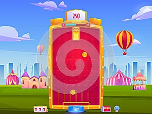 Mobile game app background, application interface