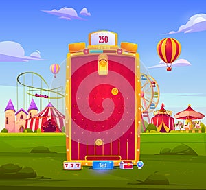 Mobile game app background, application interface