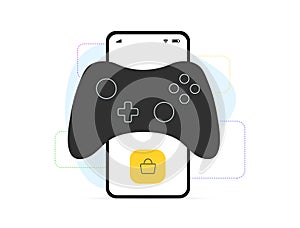 Mobile gaming purchase, in-app transactions concept. Gaming app payments, microtransactions in games, Purchasing