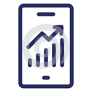 Mobile Graph  Isolated Vector Icon which can easily modify or edit