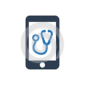 Mobile healthcare icon