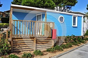 Mobile home in a campsite