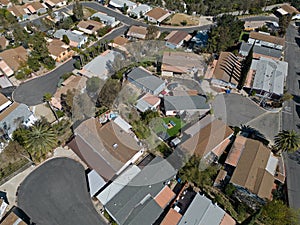 Mobile Home Community with Cul-de-sacs Aerial View
