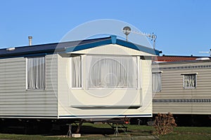 Mobile homes on a caravan park