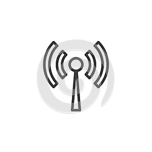 Mobile Hotspot Signal line icon photo
