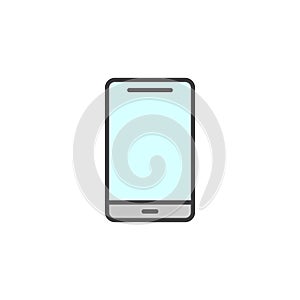 Mobile icon in colored version