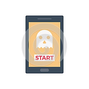 Mobile vector flat colour icon