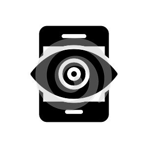 Mobile vector glyph flat icon